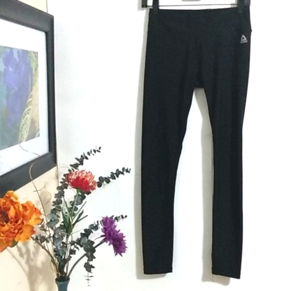 REEBOK BLACK LEGGINGS STRETCH PANTS SIZE SMALL - Picture 7 of 7